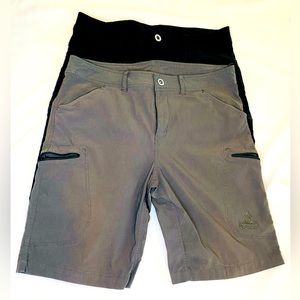 Two pairs of men’s Gerry cargo shorts.